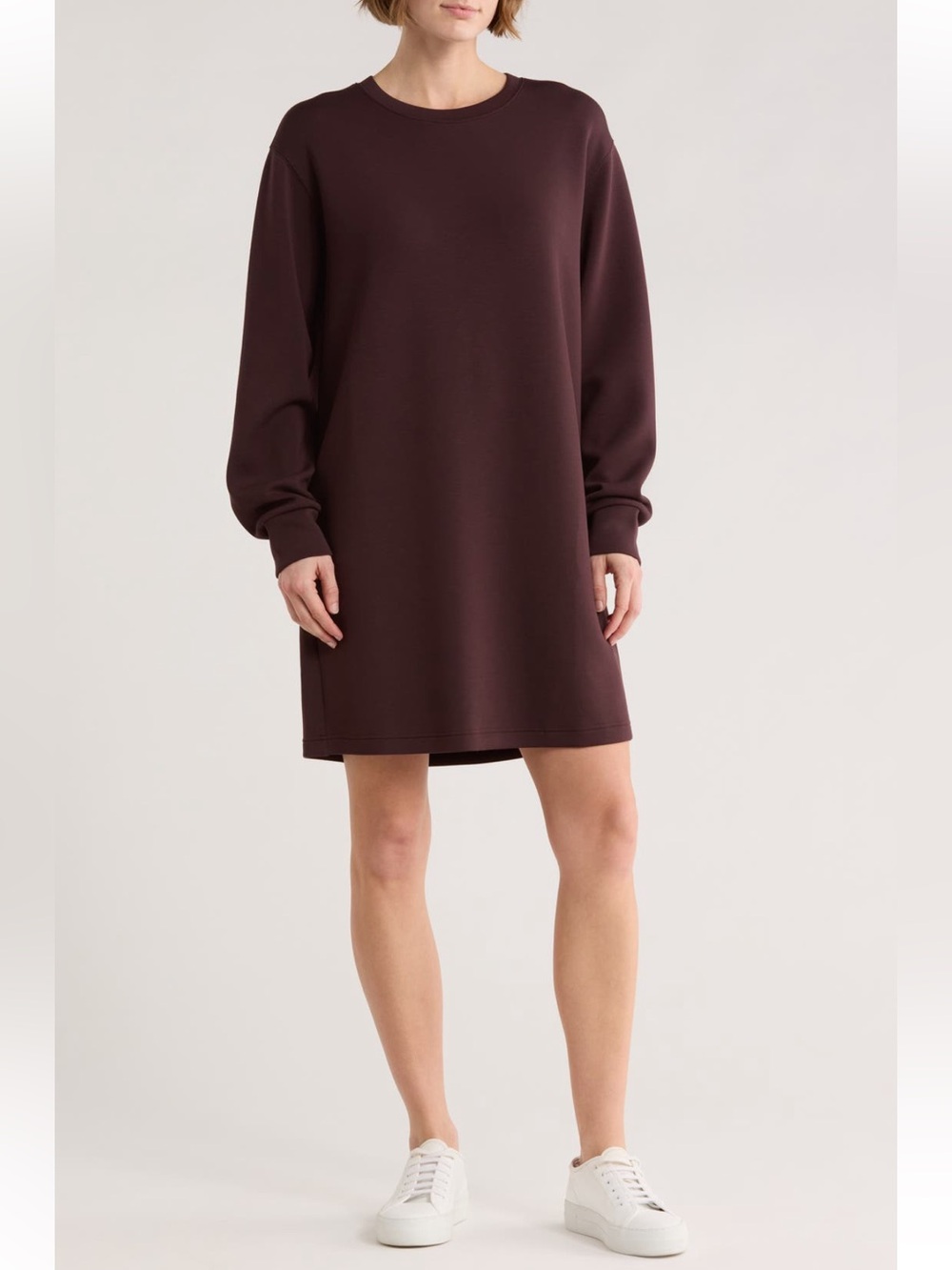 SPANX Long Sleeve Sweater Dress - Truffle Brown